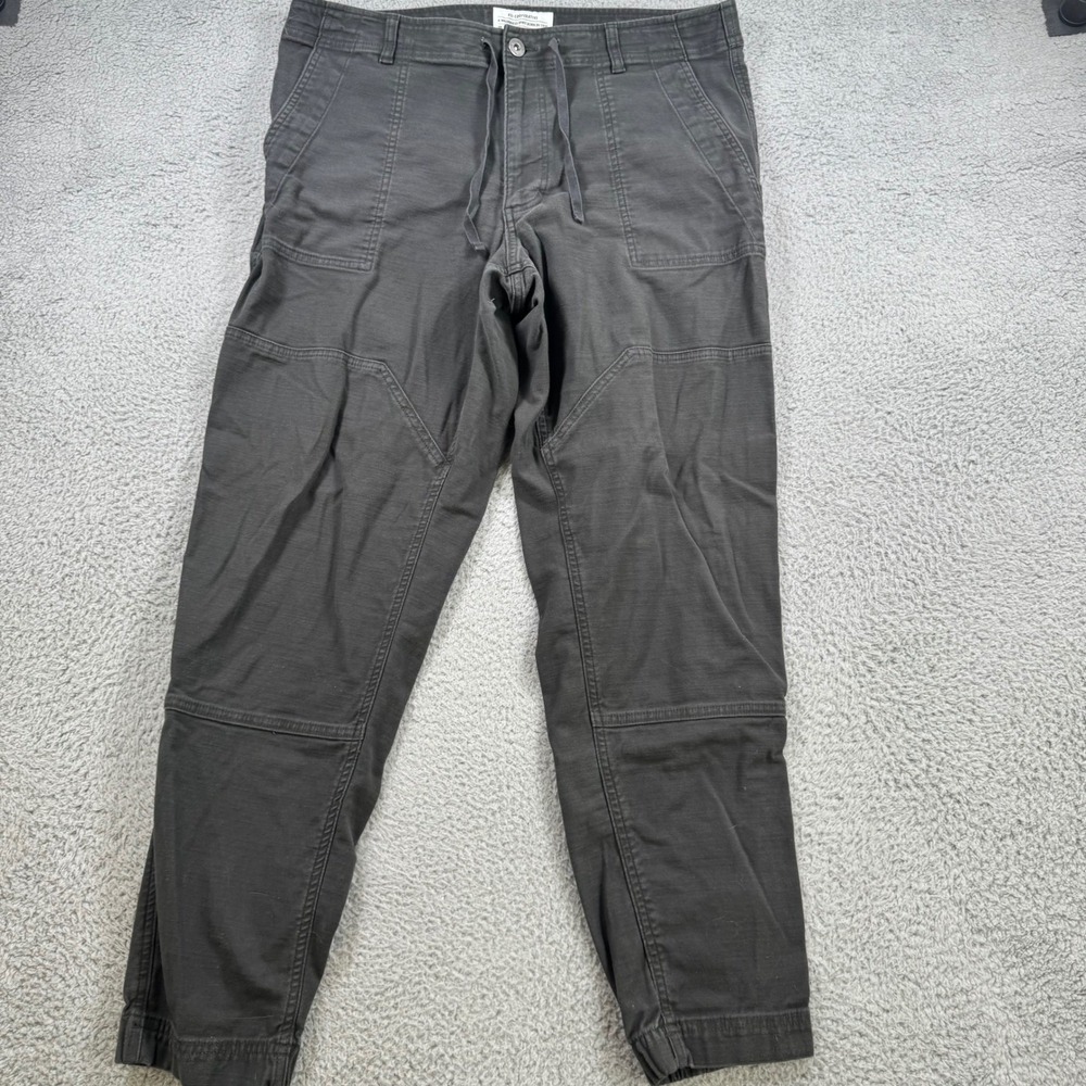 REI Cooperative Mens 38x29‎ Gray Cotton Stretch Utility Jogger Pants Articulated